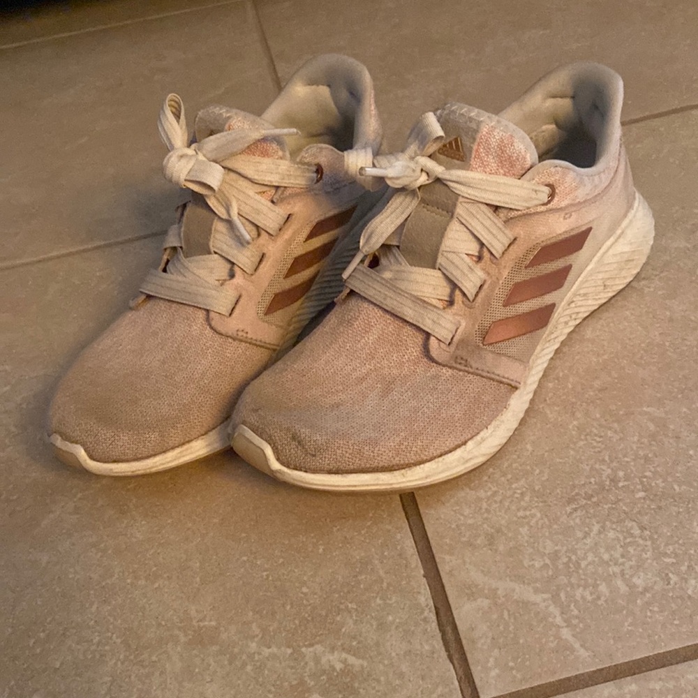 Adidas Edge Lux 3 Bounce Cushion Running Shoes Pink Rose Gold Copper Comfortable